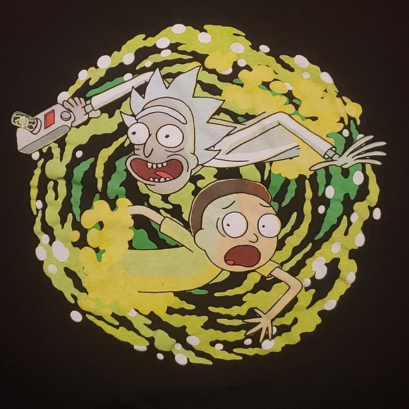 Rick And Morty Portal Travel T-Shirt 100%  Cotton Size Large Mens - Picture 3 of 5